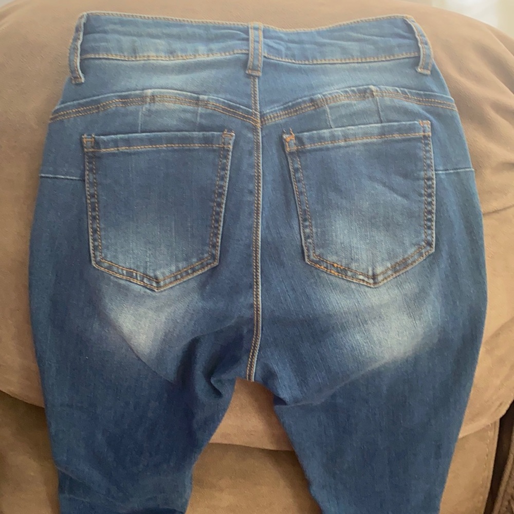 Stretchy skinny jean super high waisted